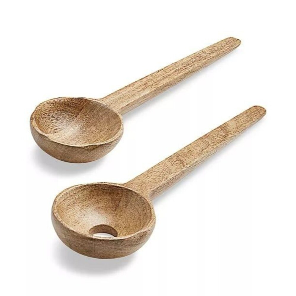 New Macy’s Oake Wooden 2 Piece Salad Server Set